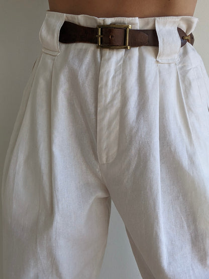 Vintage Linked Leather Chain Belt