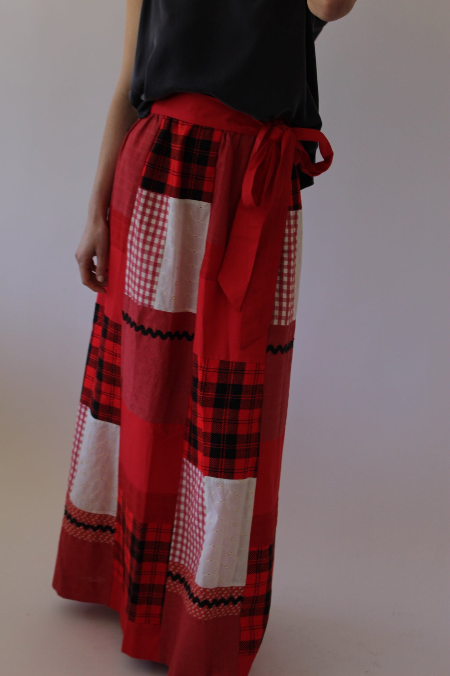 Stunning Vintage Patchwork Full-Length Skirt