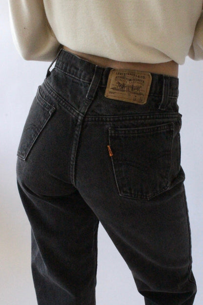 Vintage Levi's 550 Orange Tab Black Denim