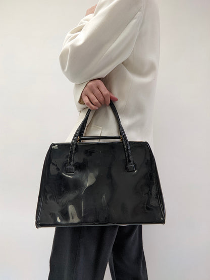 Vintage Patent Leather Hand Bag