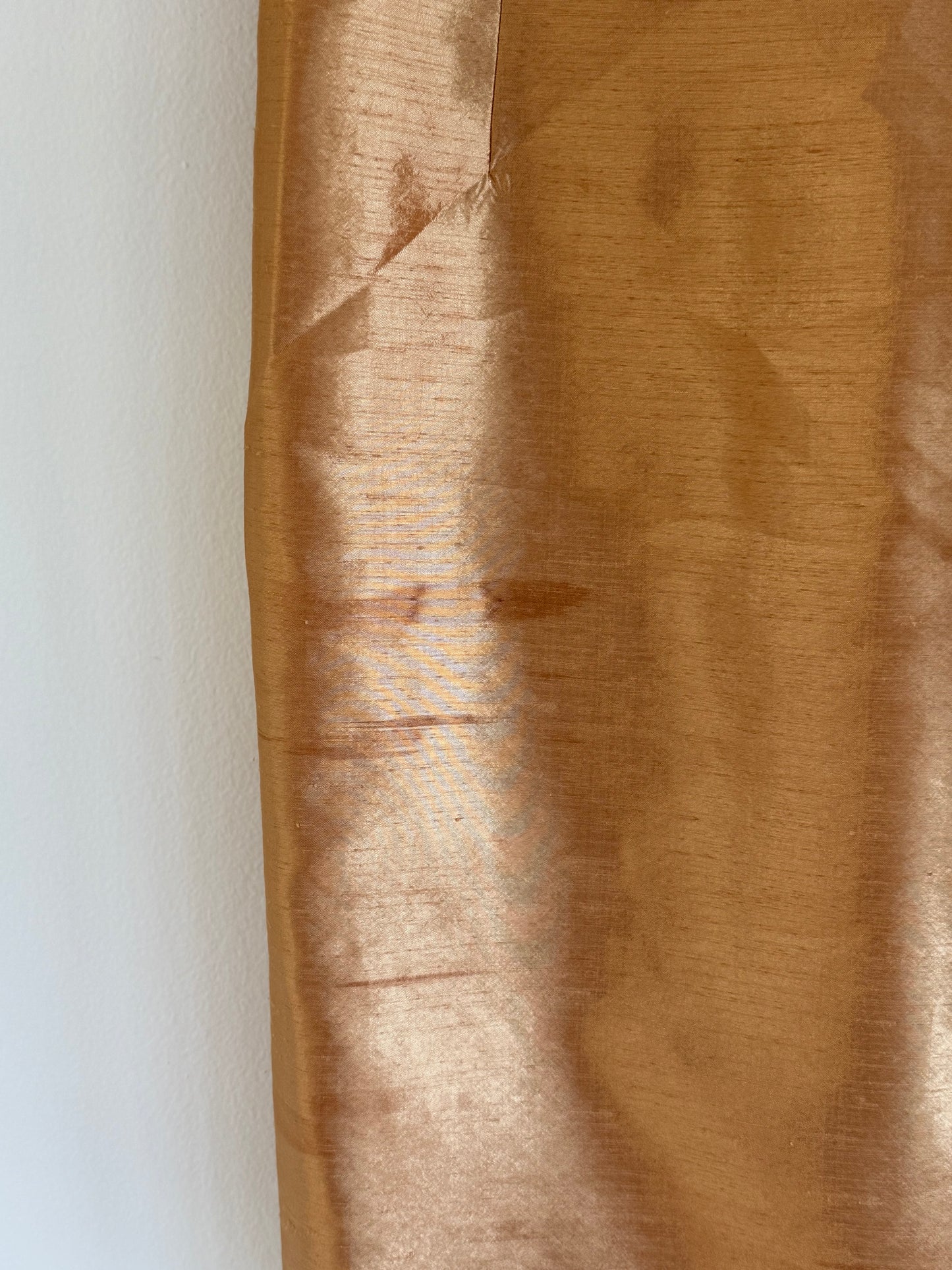 Vintage Gold Lamé Pleated Dress