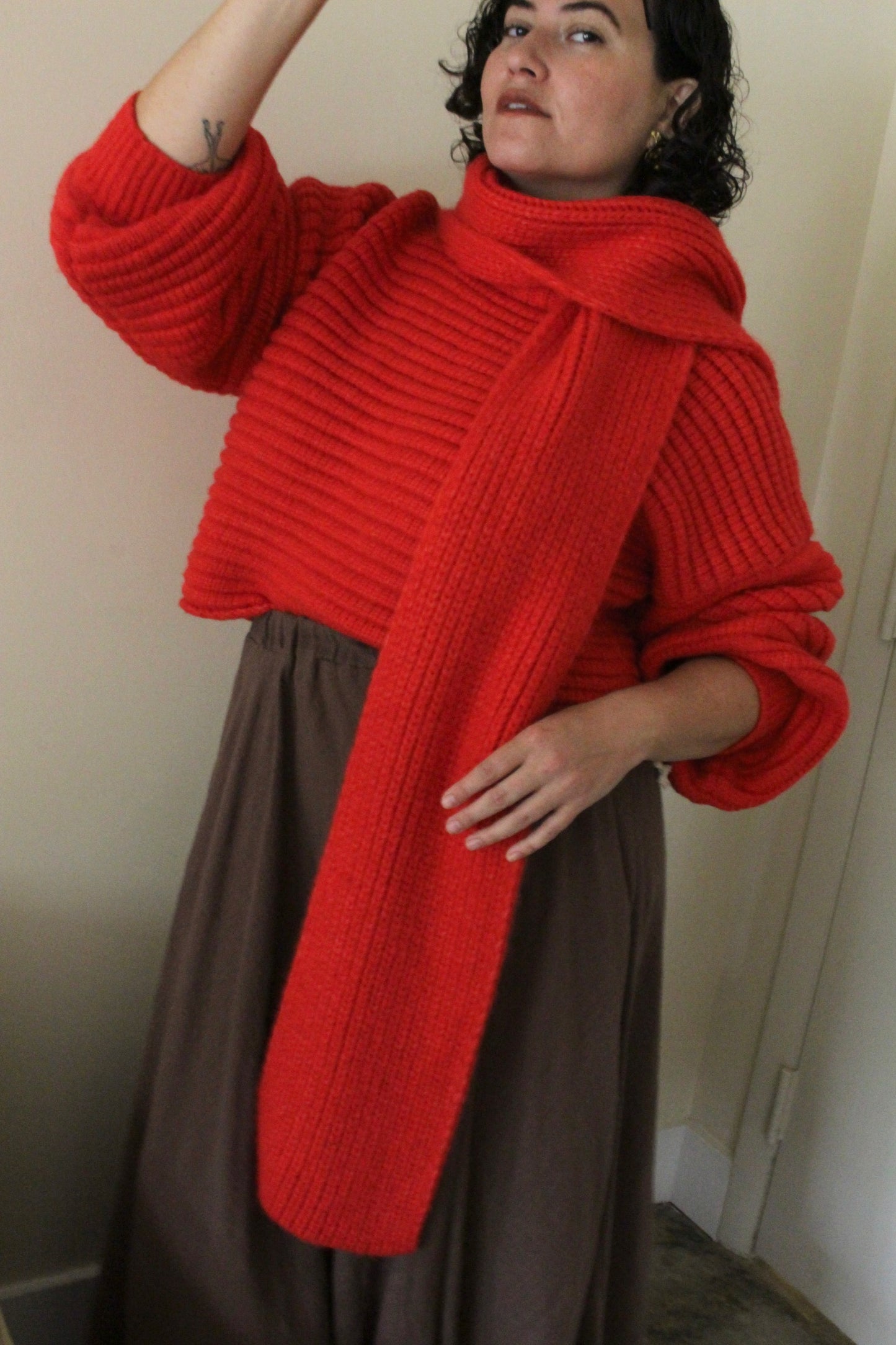 CeCe Knitted Alpaca Scarf