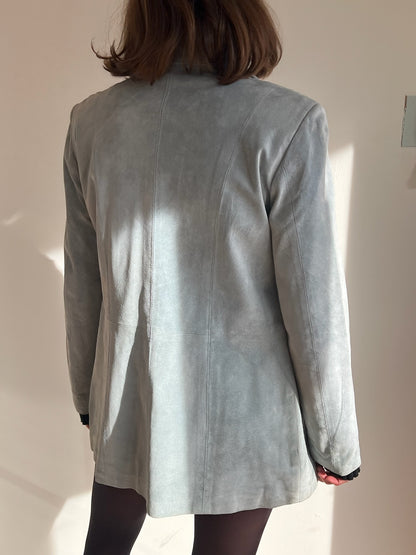 Lovely Vintage Powder Blue Suede Jacket