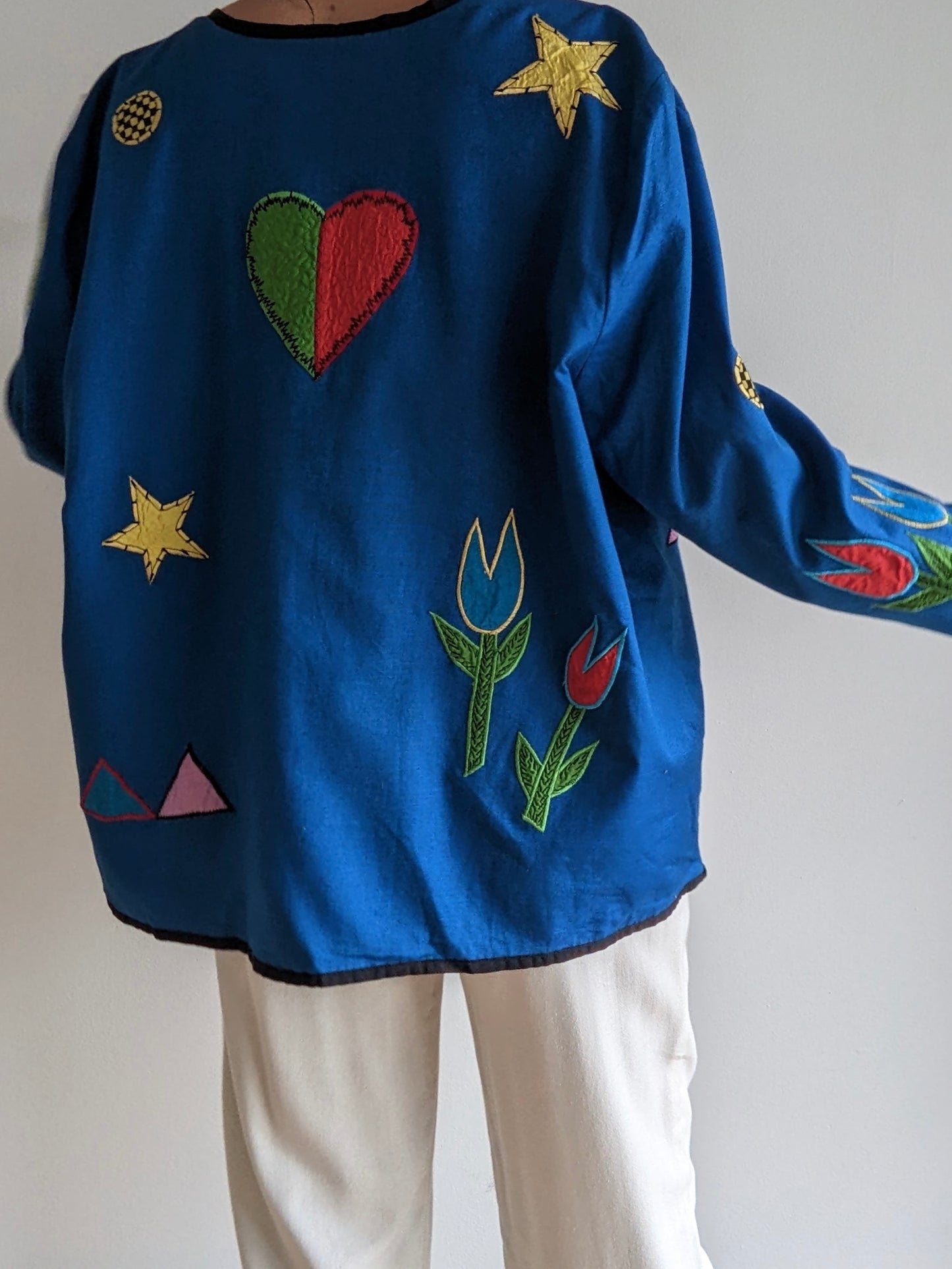 Vintage Whimsical Appliqué Rouleau Jacket