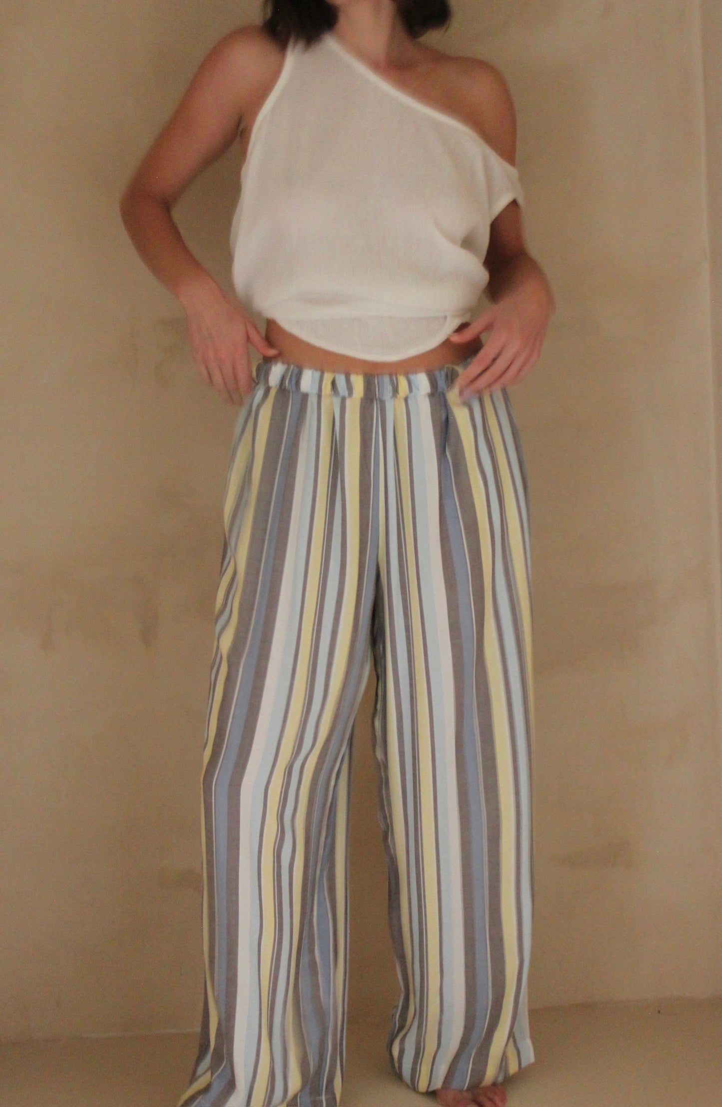 Patricia Striped Rayon Pant