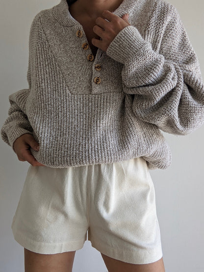 Favorite Vintage Marled Oat Henley