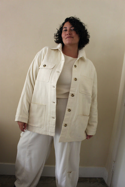 Maddox Woven Silk Chore Coat