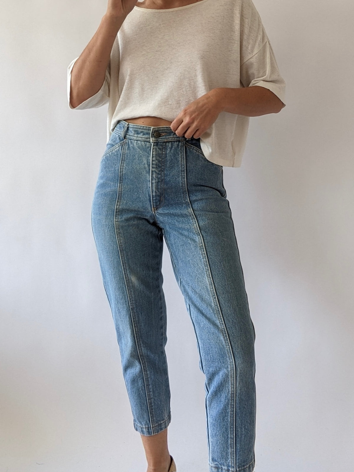 90s Cropped Blue Denim