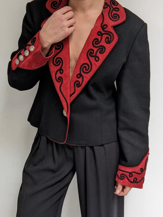 Favorite Vintage Wool & Suede Crop Jacket