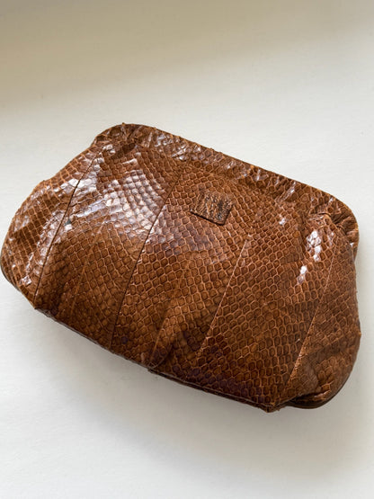 Vintage Anne Klein Snakeskin Clutch Purse