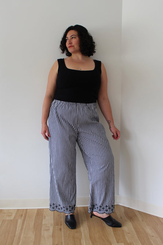 Vintage Gingham Easy Pants