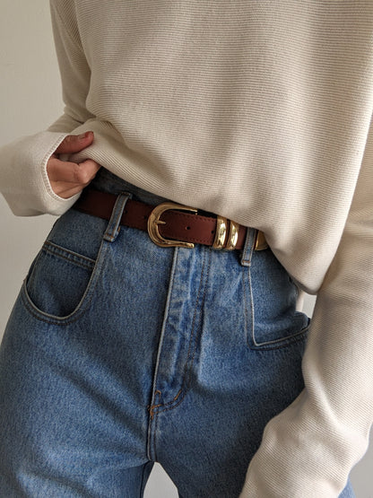 Classic Vintage Whiskey Leather Belt