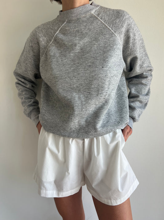 Classic Vintage Heather Grey Raglan Sweatshirt