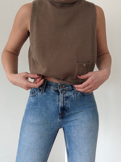 Early 2000s Faded Blue Low-Rise Denim