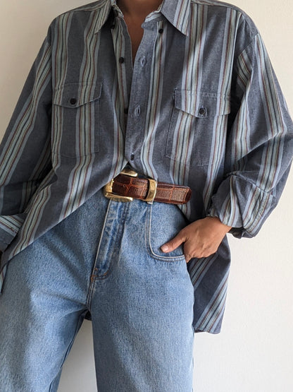 Vintage Striped Cotton Shirt