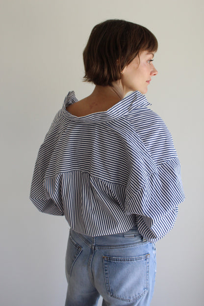 90s Striped Burberrys Button Down Shirt