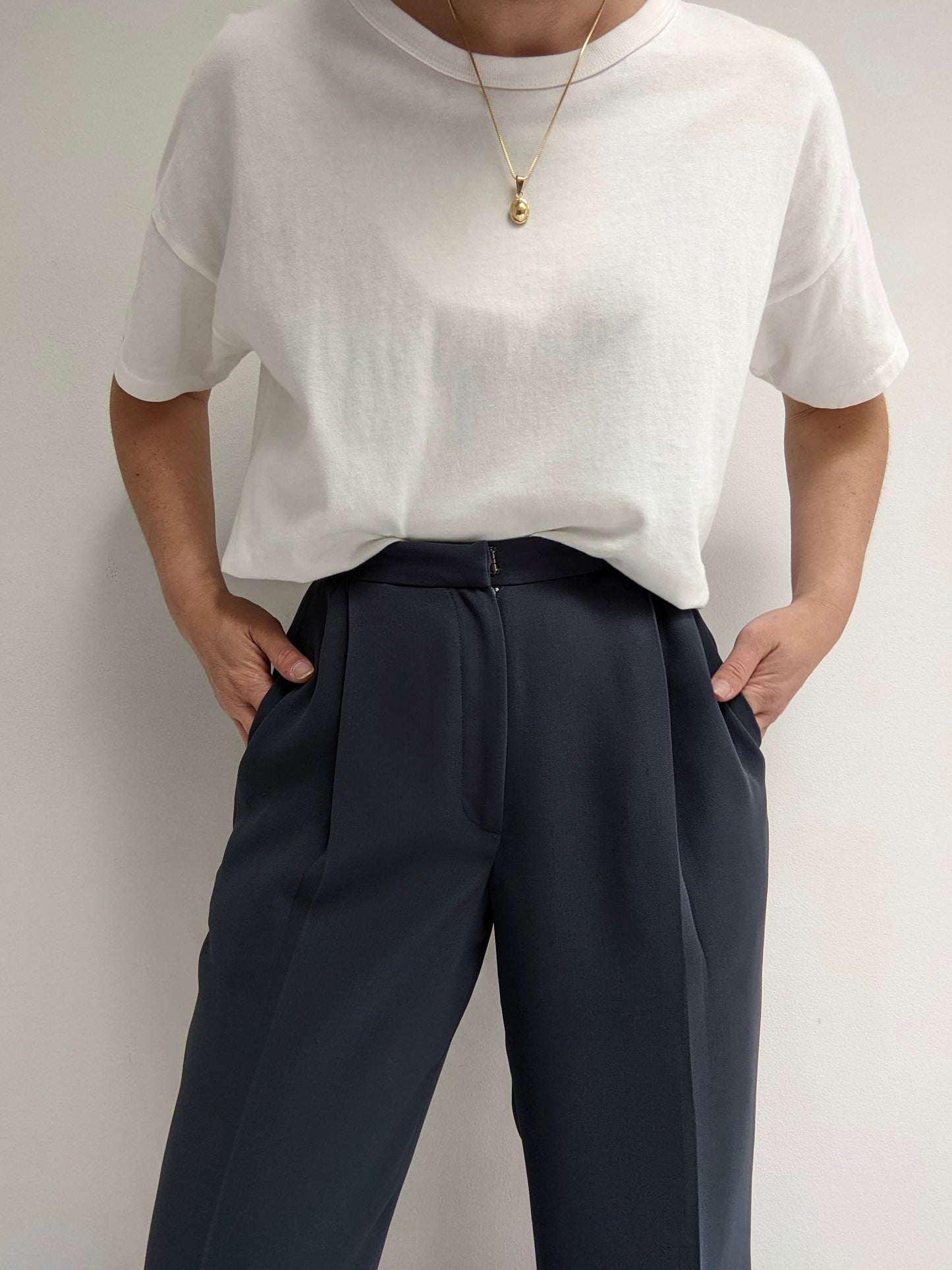 Vintage Pleated High Rise Trousers