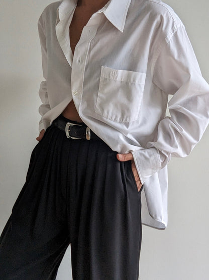 Vintage Christian Dior Crisp White Cotton Shirt