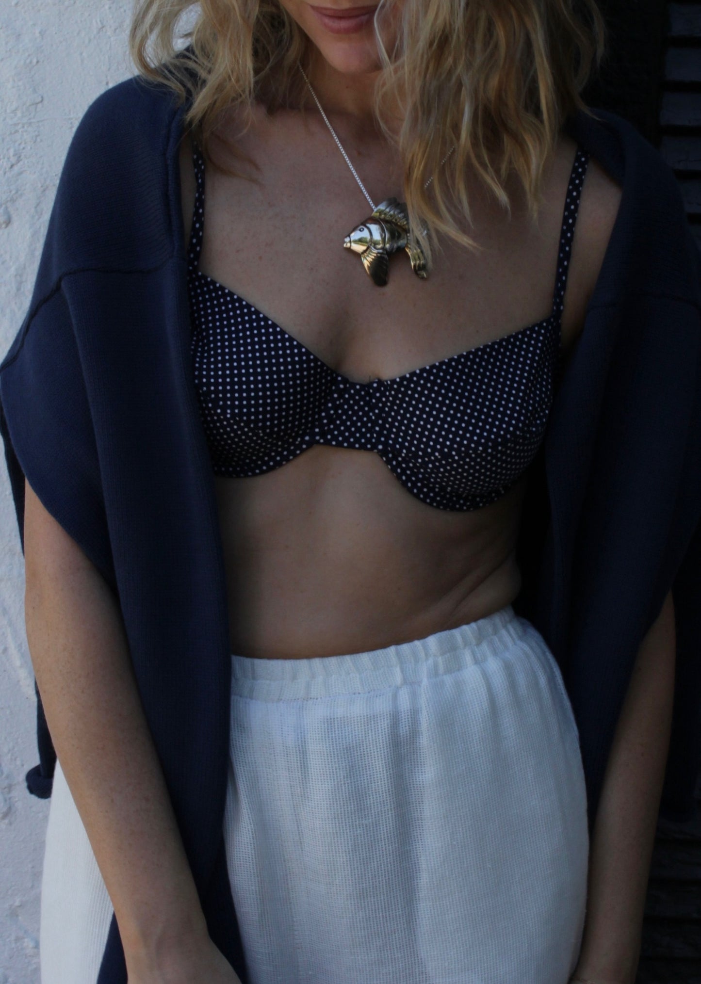 Vintage Waffled Linen Easy Pants