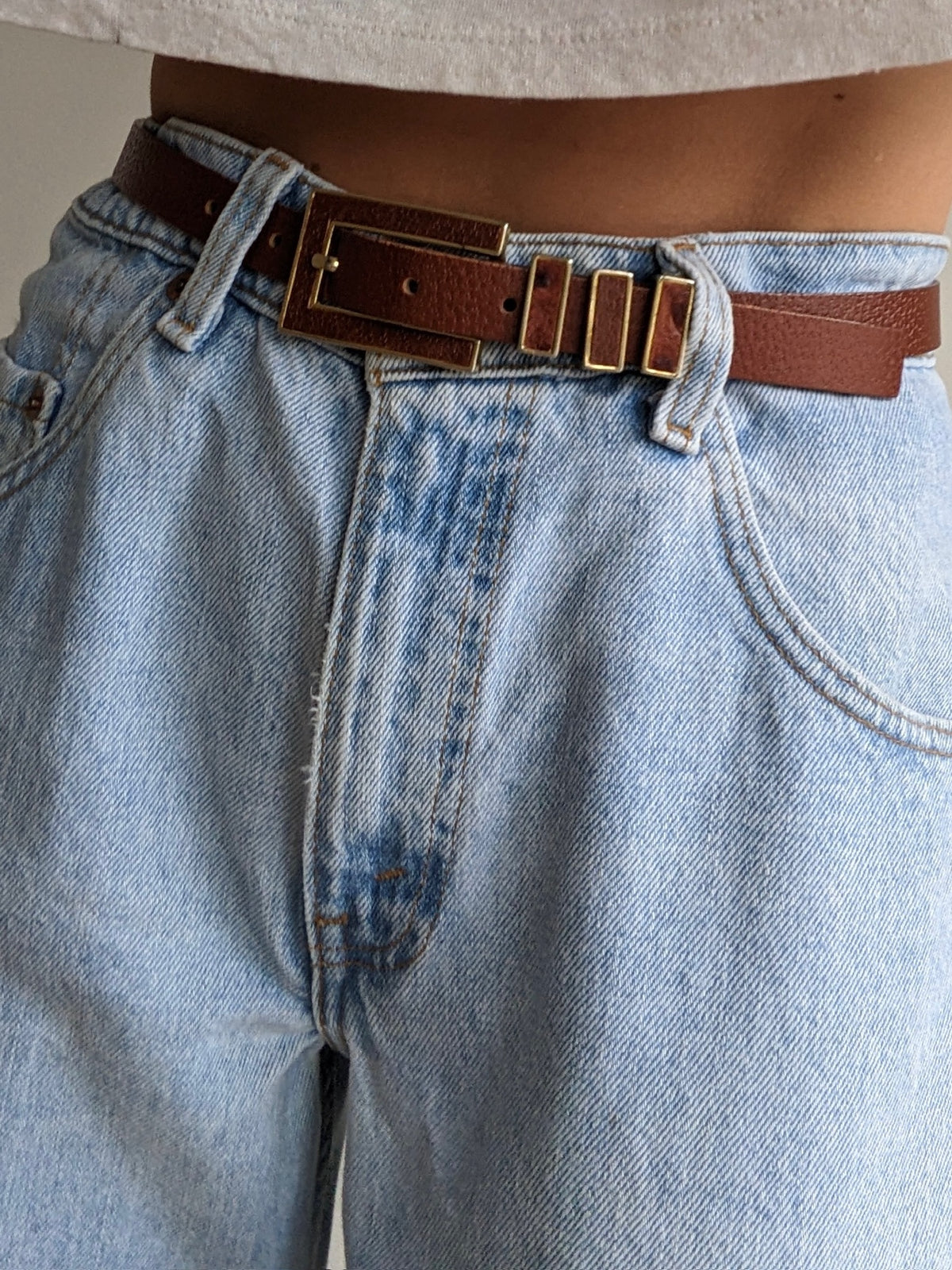 Favorite Vintage Rust Pebbled Leather Belt