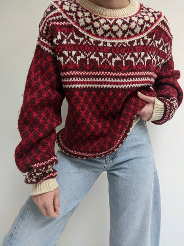 Vintage Fair Isle Wool Sweater
