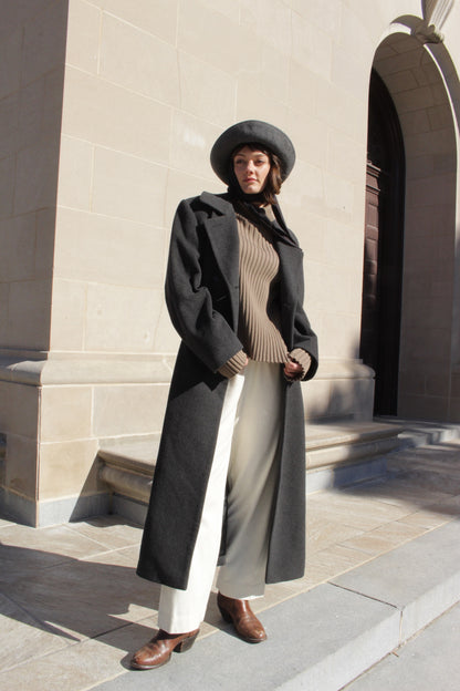 Vintage Smoke Felted Wool Tie Hat