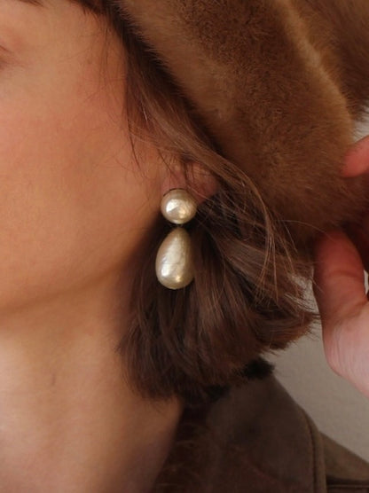 Lovely Vintage Faux Pearl Drop Earrings