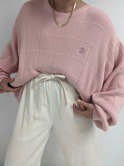 90s Blush Cotton Sweater