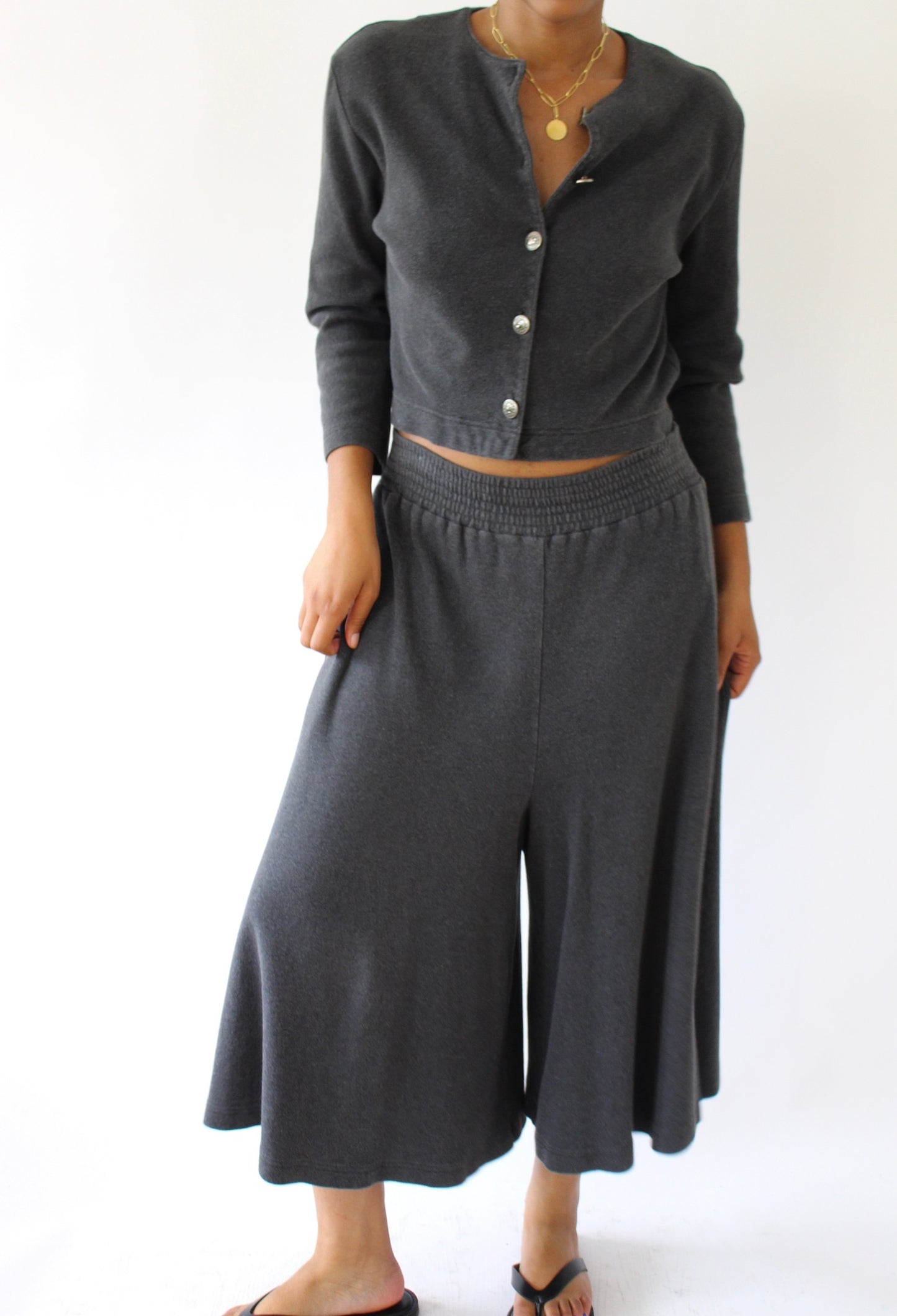 Vintage Slate Culotte Pant Set