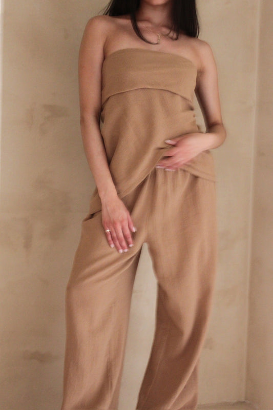 Patricia Waffled Cotton Pant