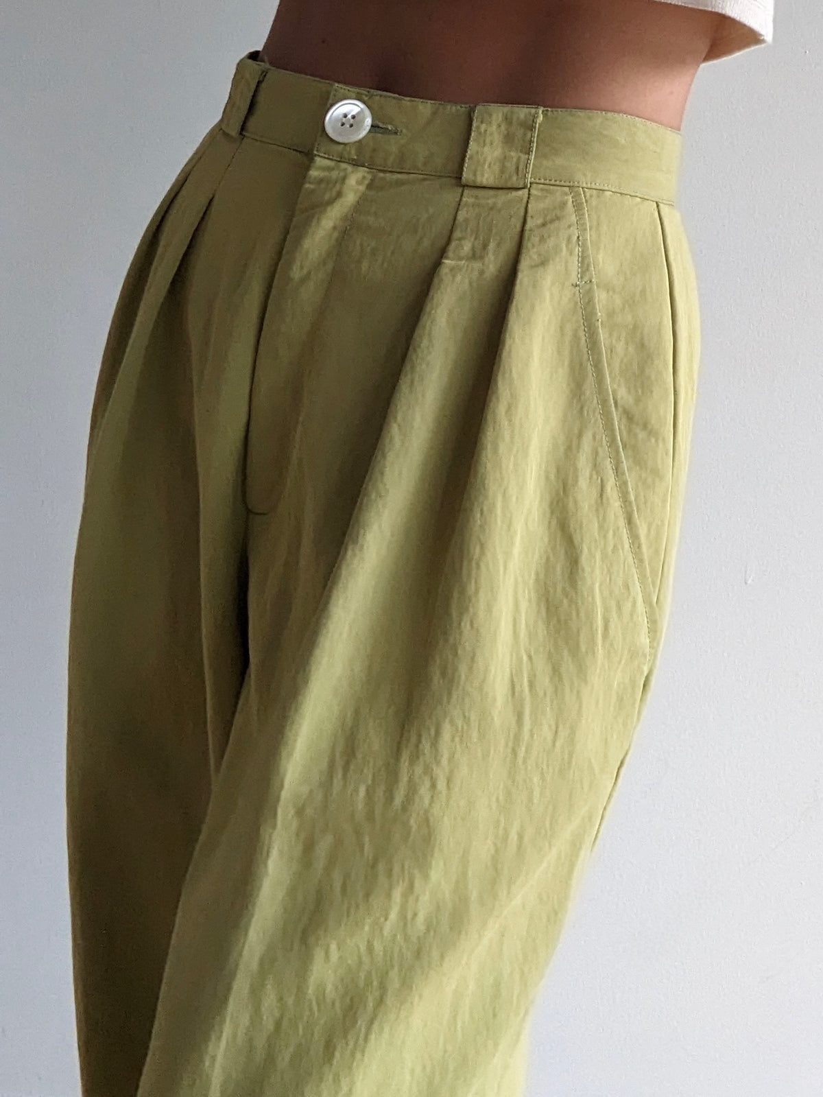 Amazing Vintage Esprit Lemongrass Wide Leg Pants