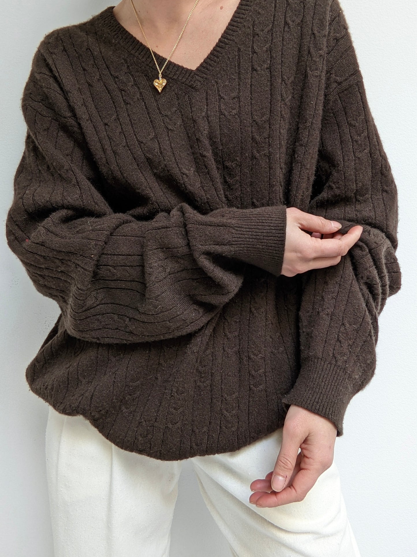 Vintage Espresso Cashmere Sweater