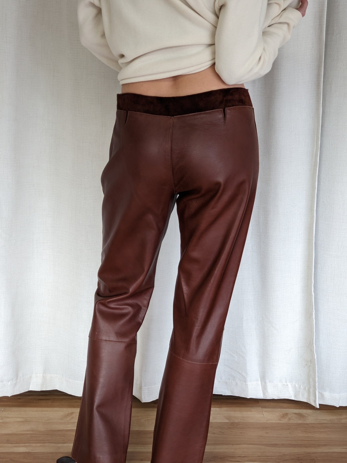 Luxurious Vintage Chocolate Leather Pants