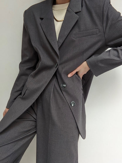 Smooth Graphite Pantsuit