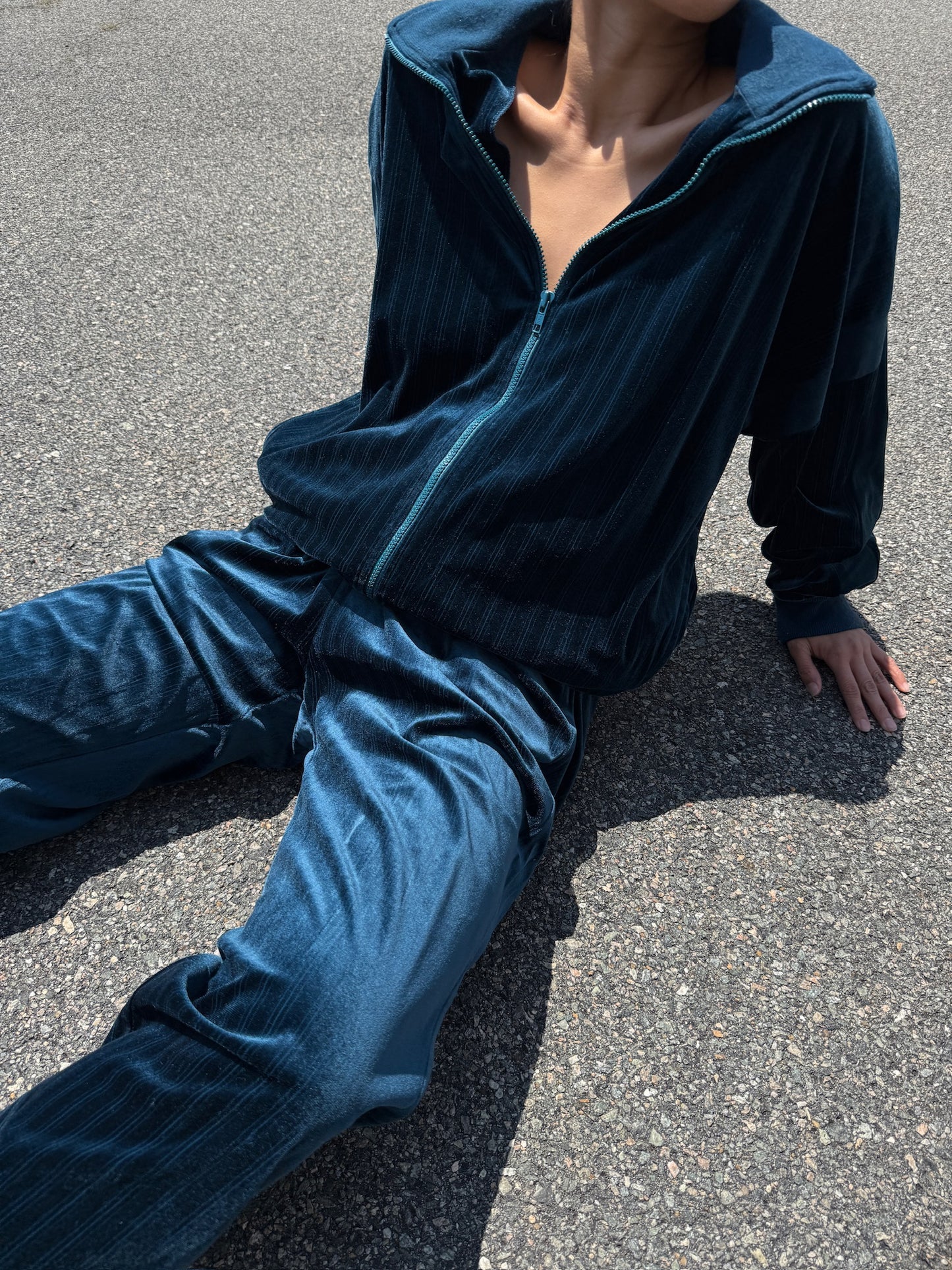 Favorite Vintage Emerald Striped Christian Dior Velour Track Suit