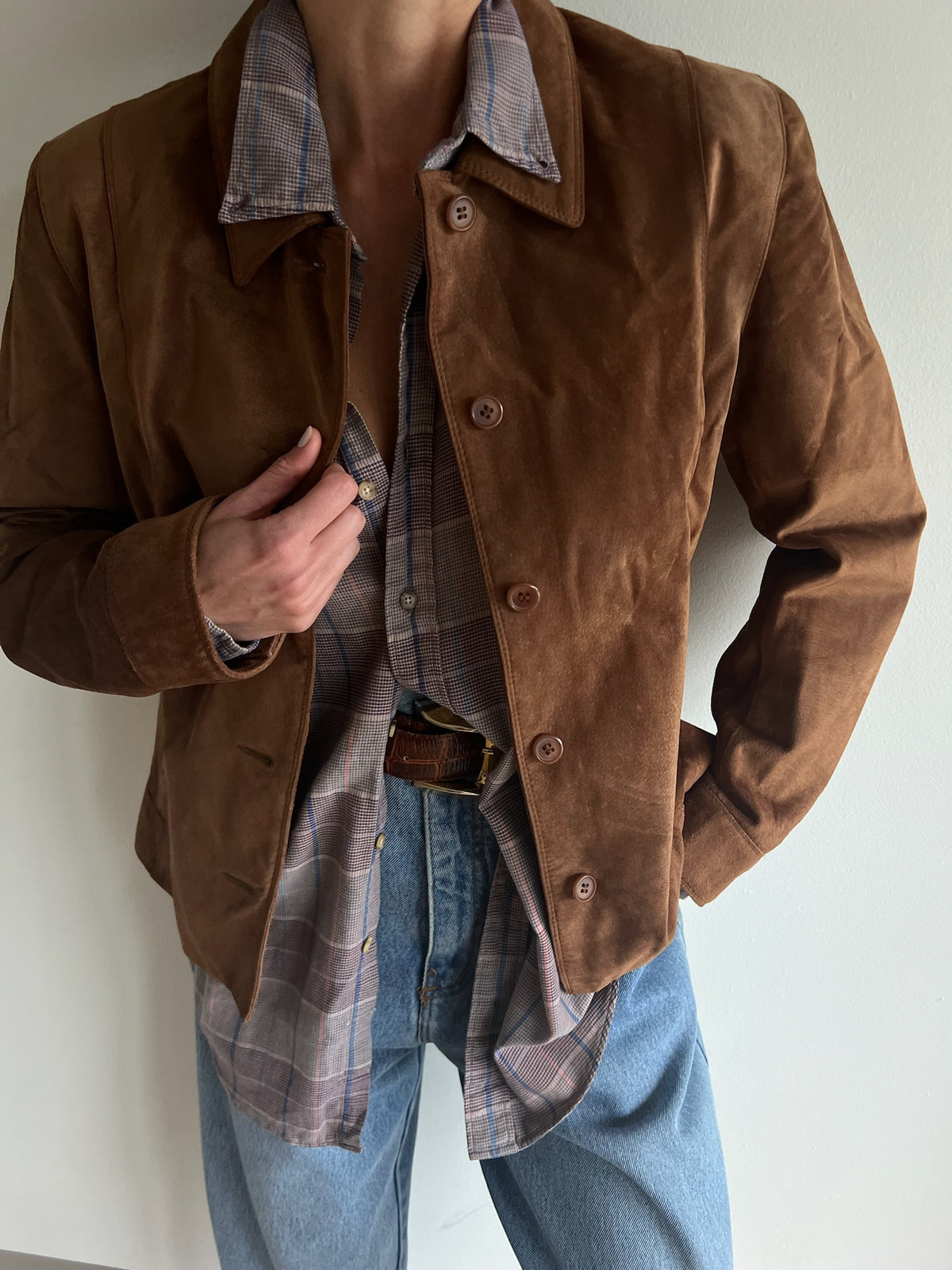 Vintage Chestnut Suede Jacket
