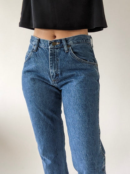 Vintage Wrangler Straight-Leg Blue Jeans