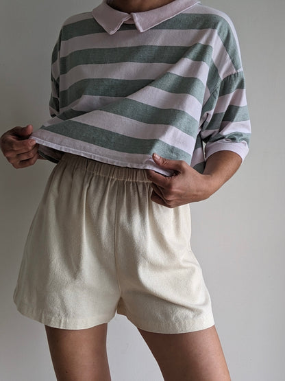 Favorite 90s Cropped & Striped Polo