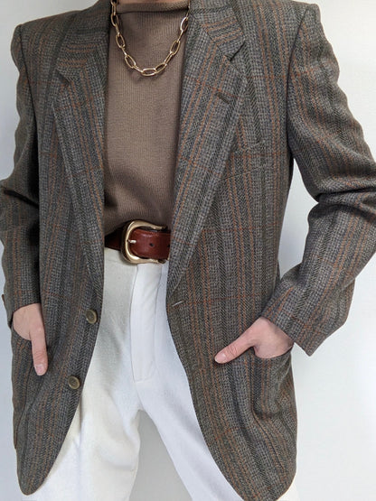 Beautiful Vintage Louis Féraud Woven Wool Blazer