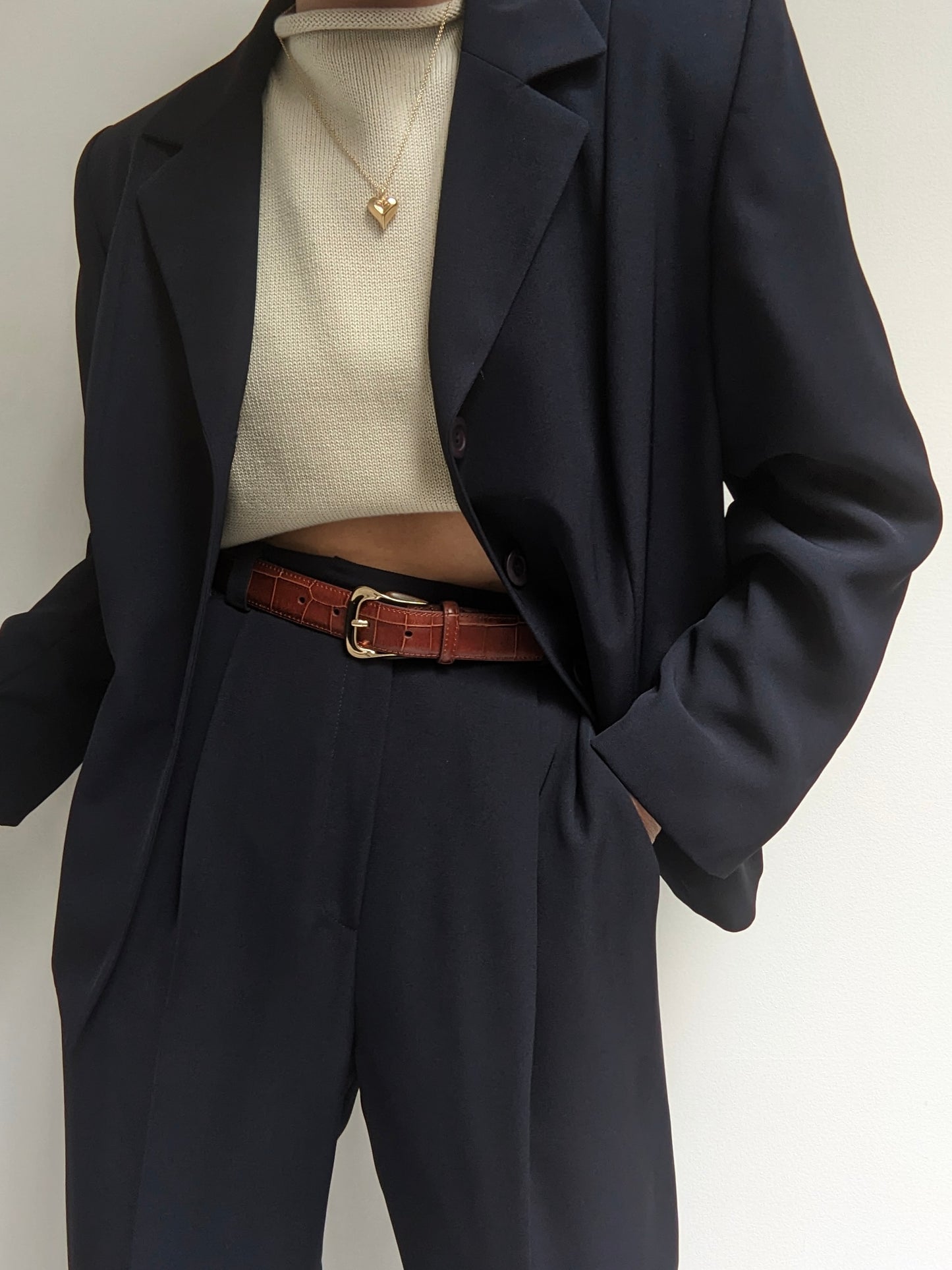 Vintage Midnight Twilled Pantsuit