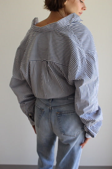 90s Striped Burberrys Button Down Shirt