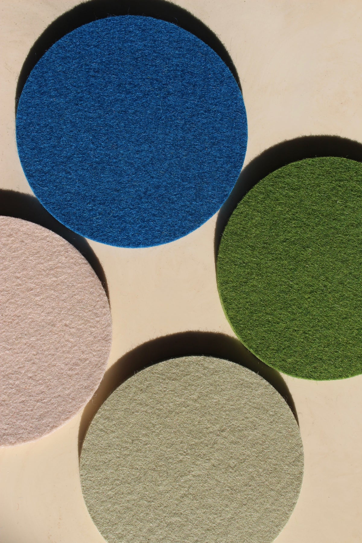 Wool Felt Round Coaster Set