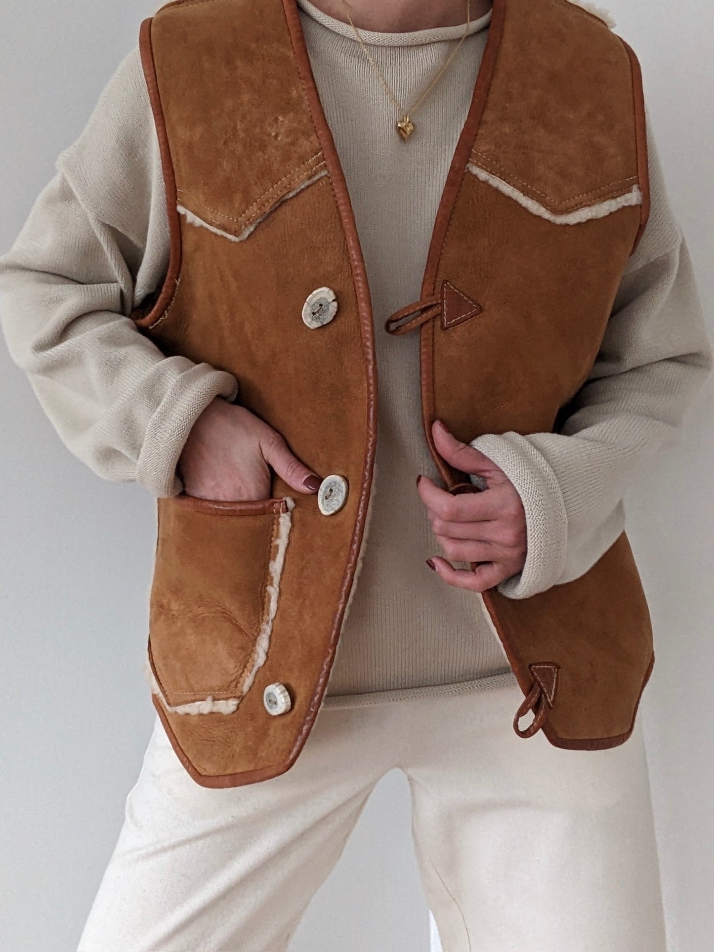 Incredible Vintage Shearling Vest