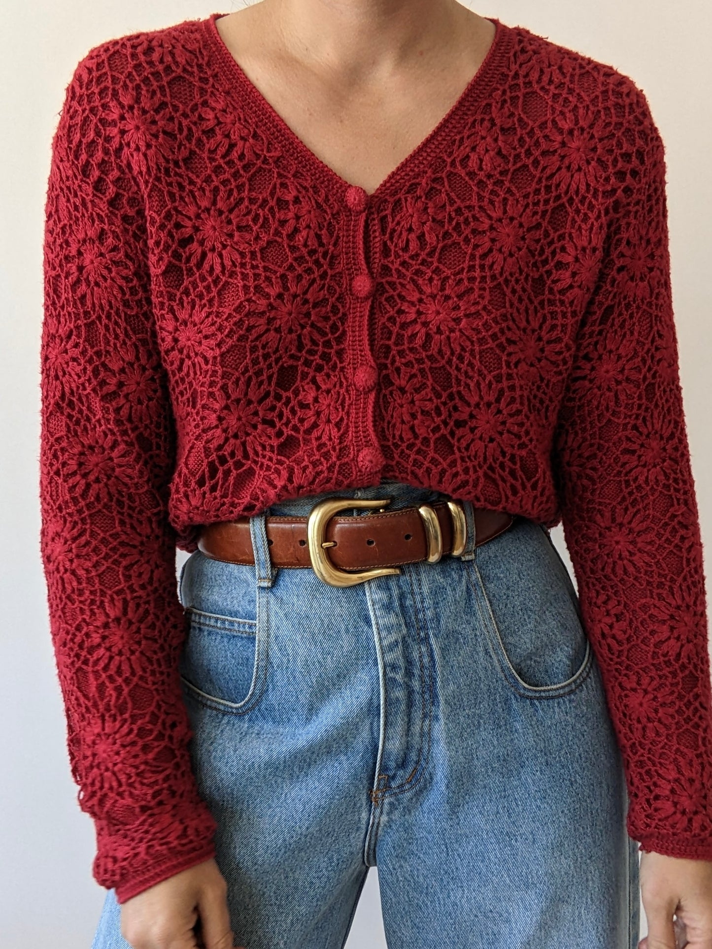 Vintage Jam Crocheted Cardigan