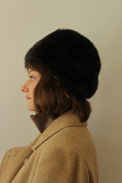 Vintage Smoke Faux Fur Hat