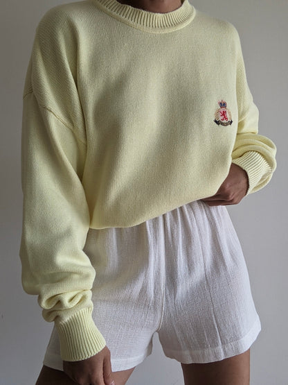 Vintage Embroidered Bermuda Cotton Sweater