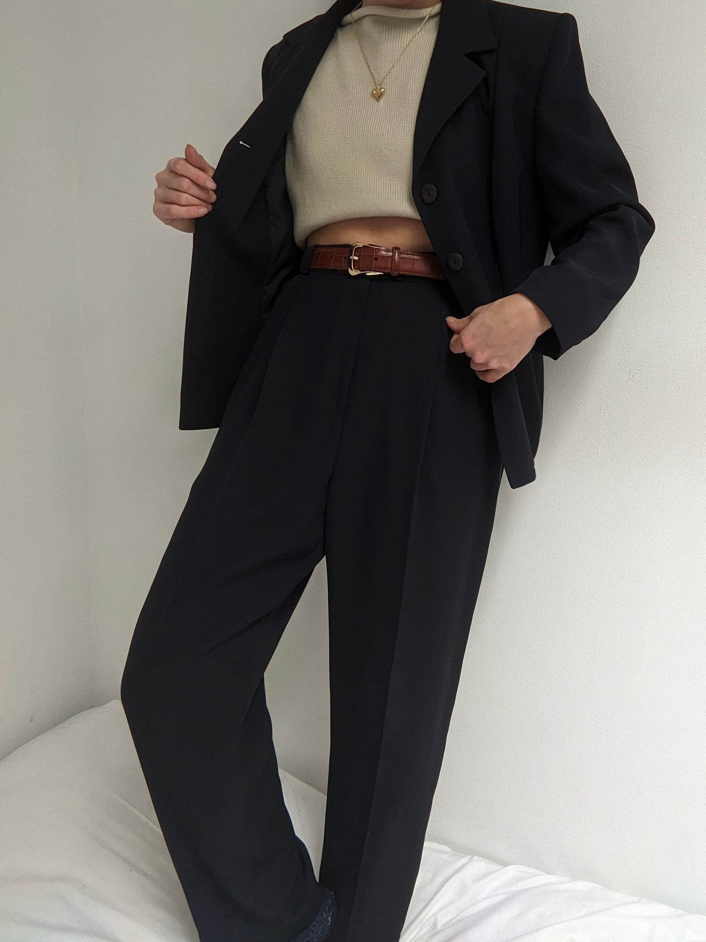 Vintage Midnight Twilled Pantsuit