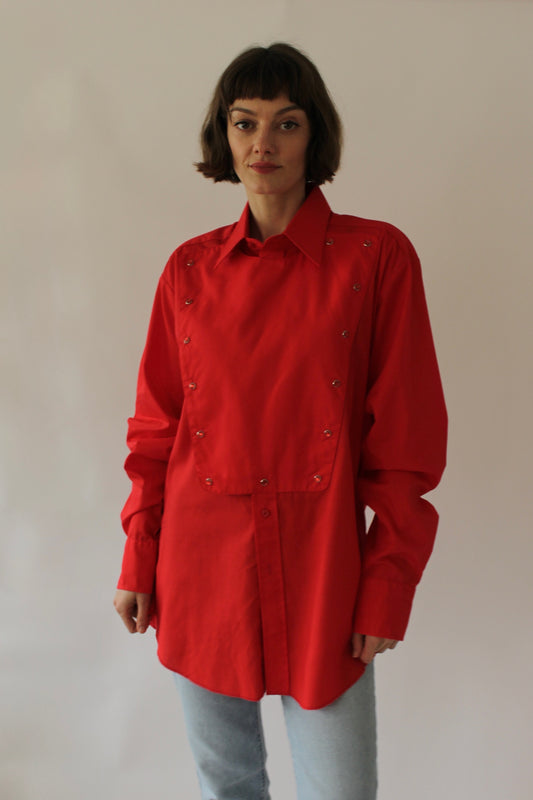 Vintage Tart Western Snap Bib Shirt