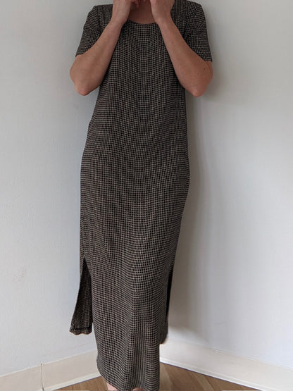Vintage Midnight Grid Market Dress