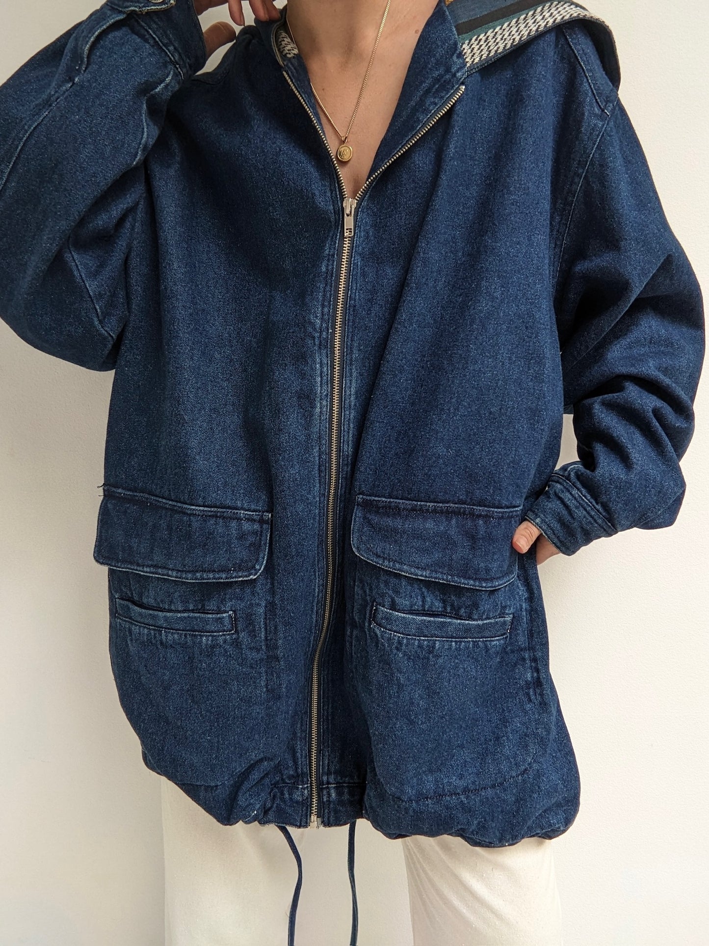 Vintage Hooded Denim Jacket